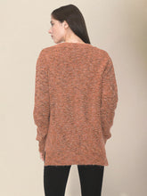 Pull ample décontracté à col en V pour femme RP0023558